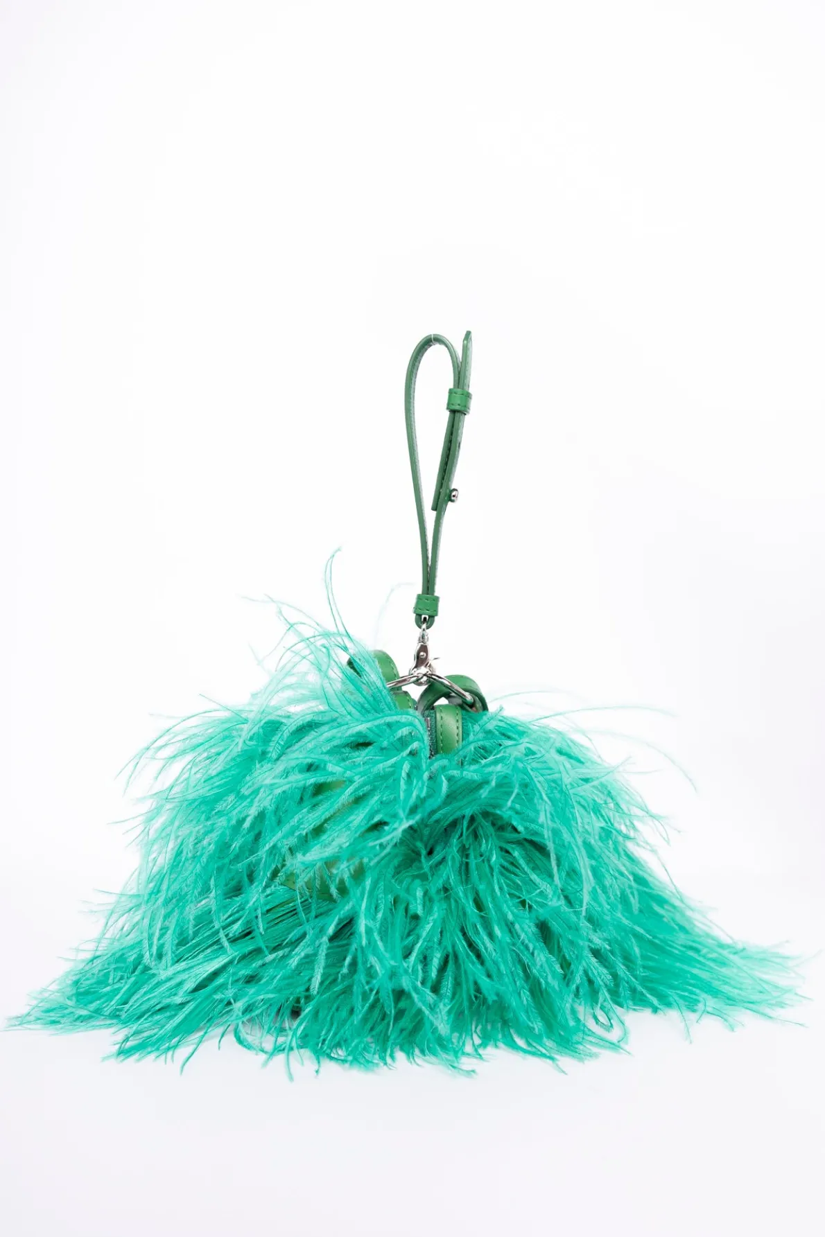 GREEN FEATHER BAG