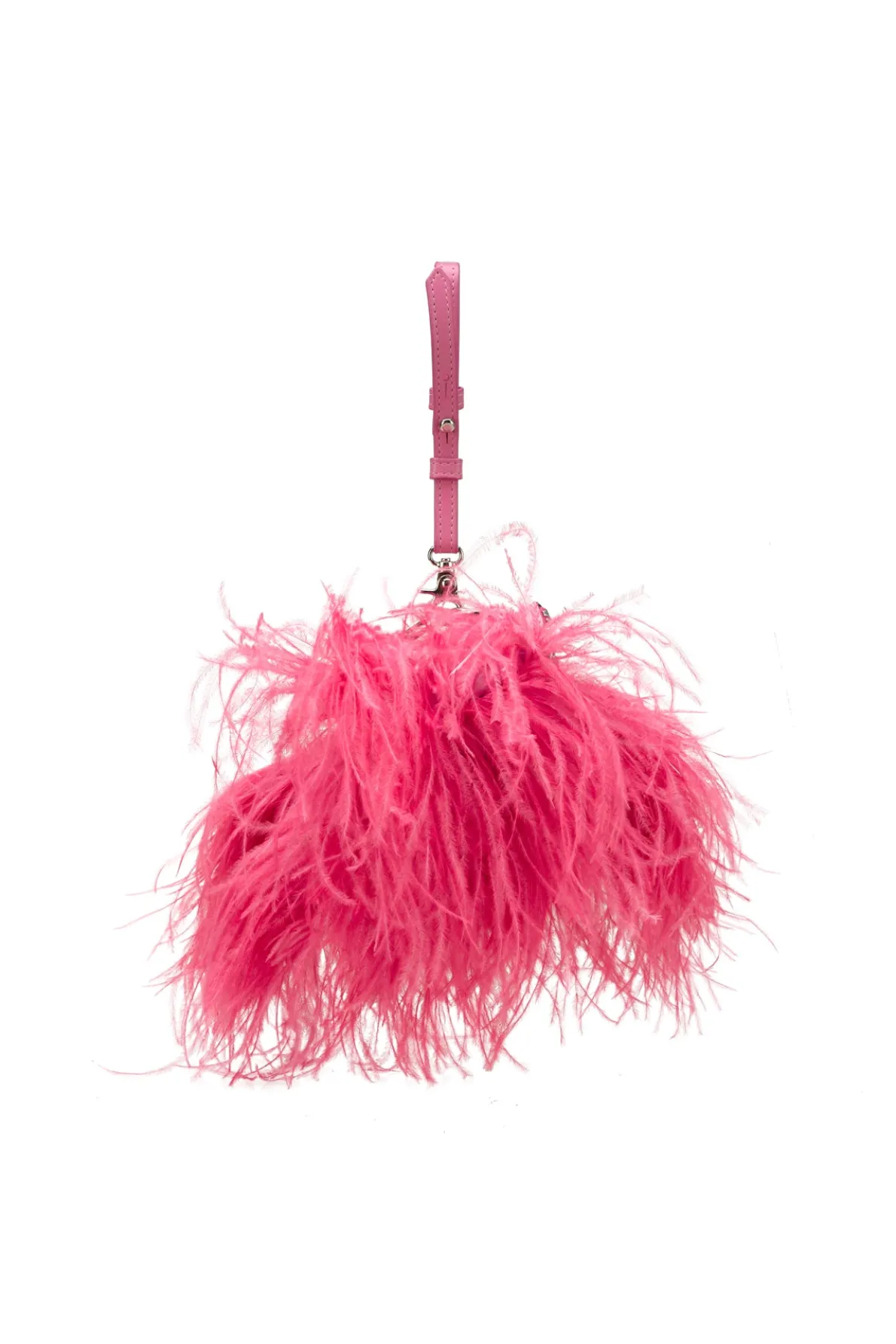 PINK FEATHER BAG