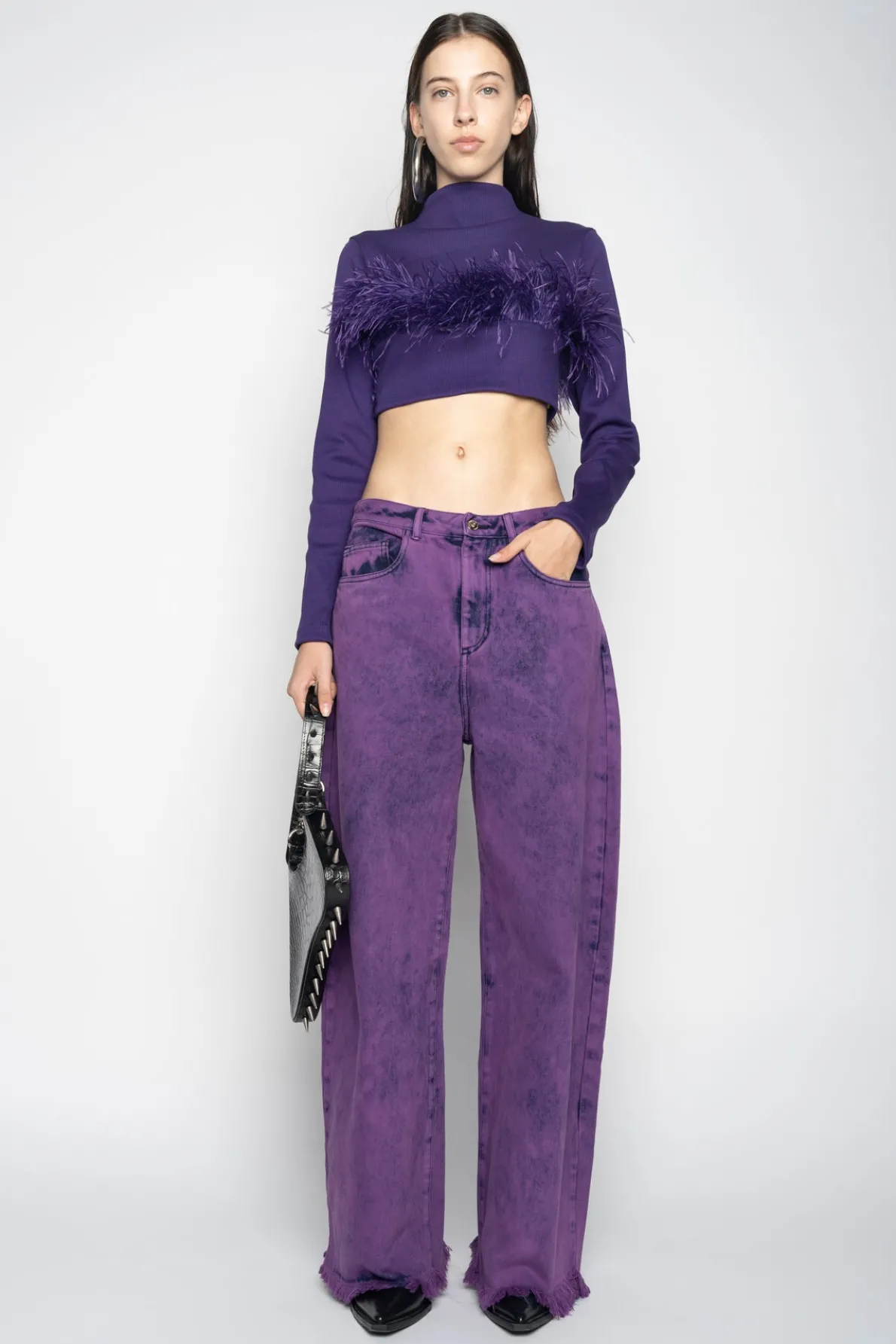 PURPLE BOYFRIEND TROUSERS
