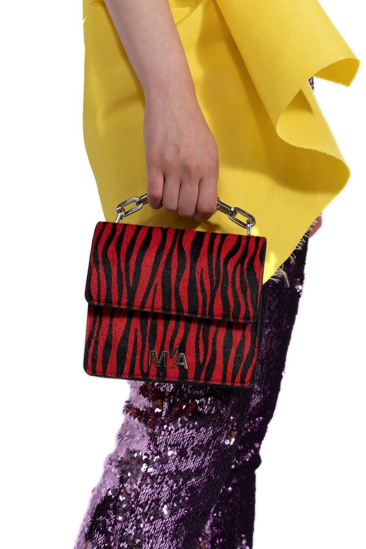 RED TIGER PRINT MINI CHAIN M'A BAG