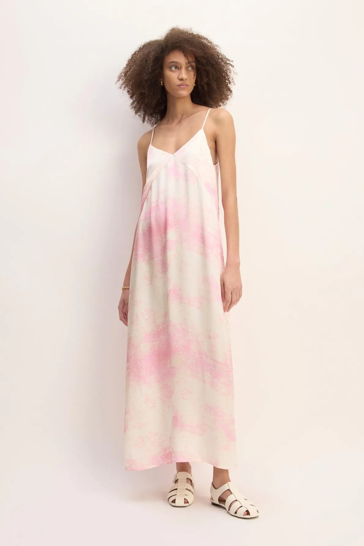 PINK TIE DYE SLIP DRESS