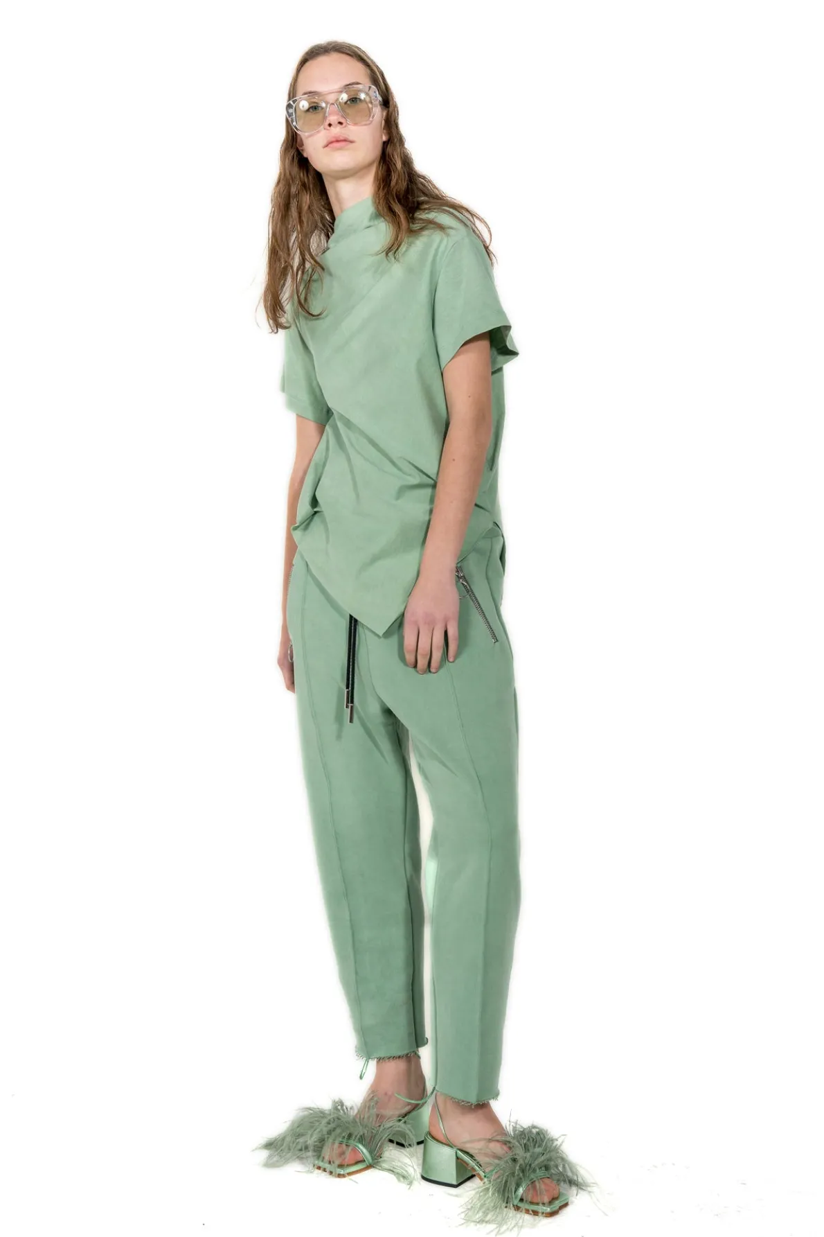 CLEAR AVIATOR SUNGLASSES