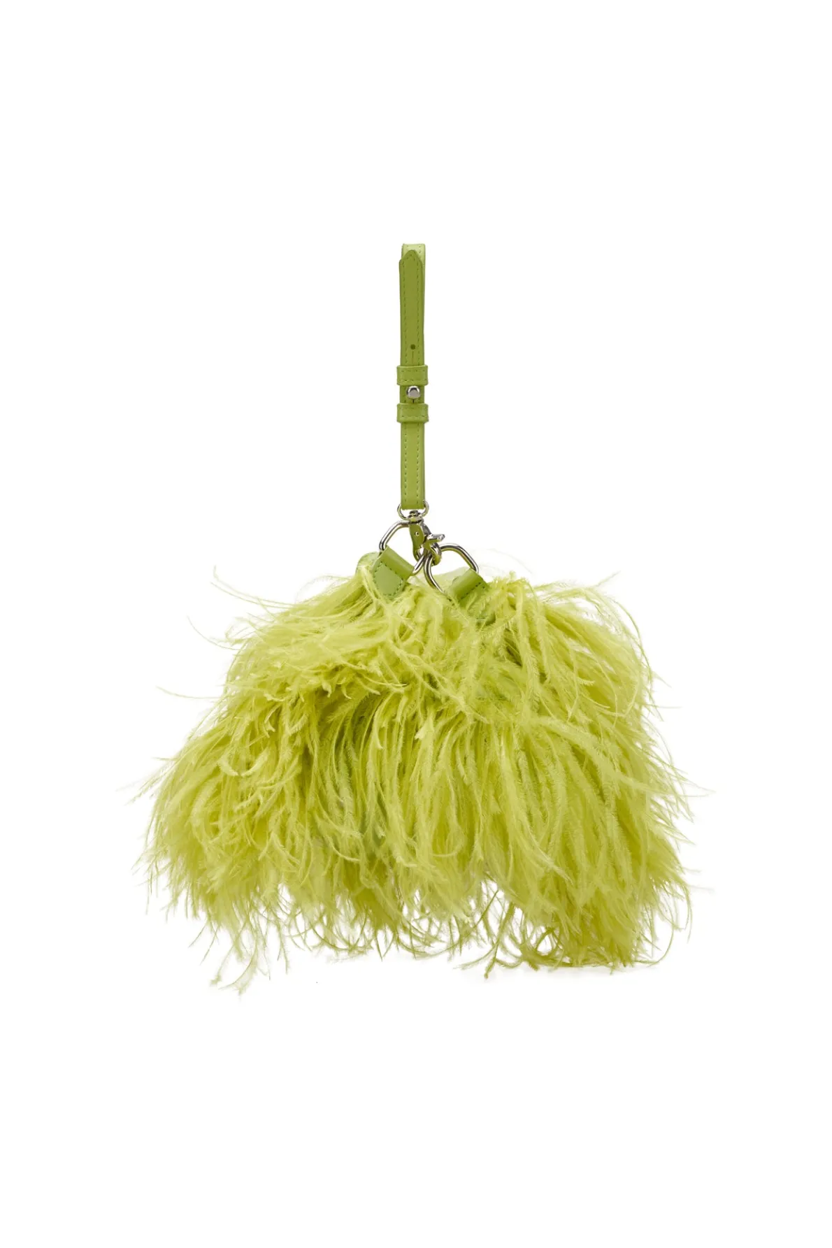 LIME FEATHER BAG