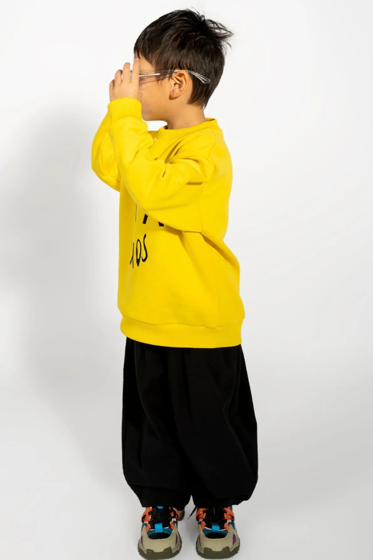 BLACK COTTON LOOSE TROUSERS