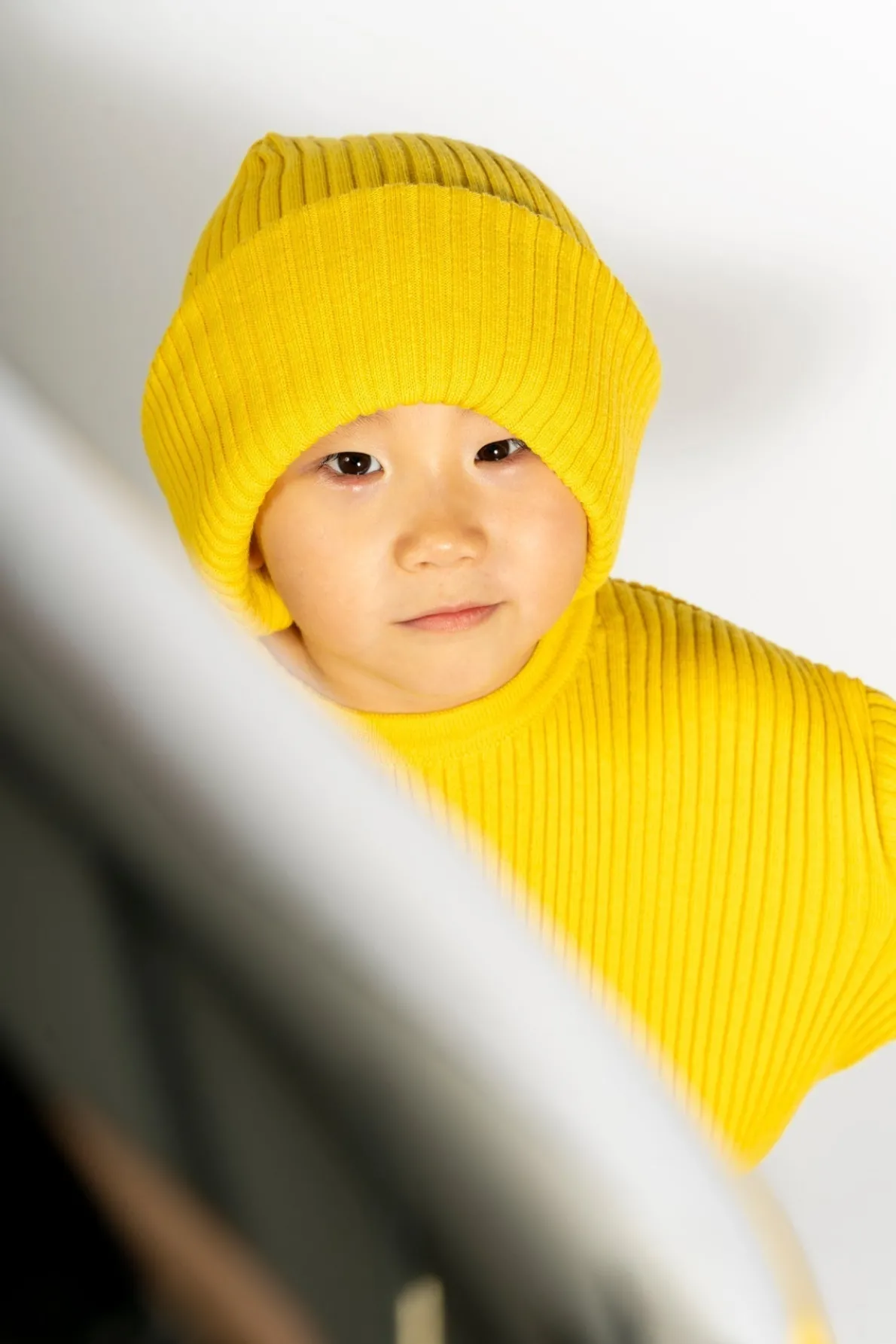 YELLOW MERINO KNIT BEANIE
