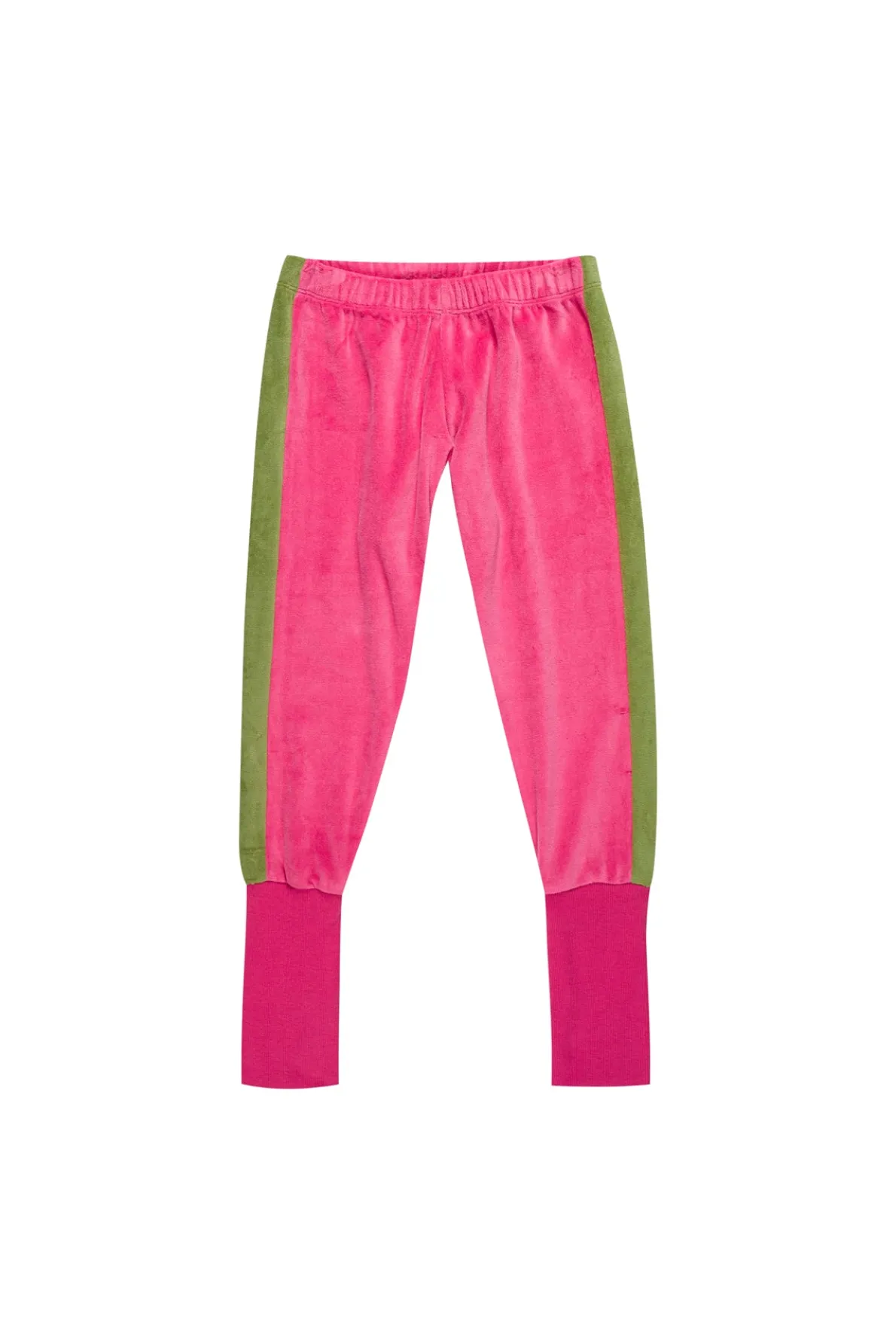 TRACKSUIT VELOUR TROUSERS WITH CONTRAST TAPE