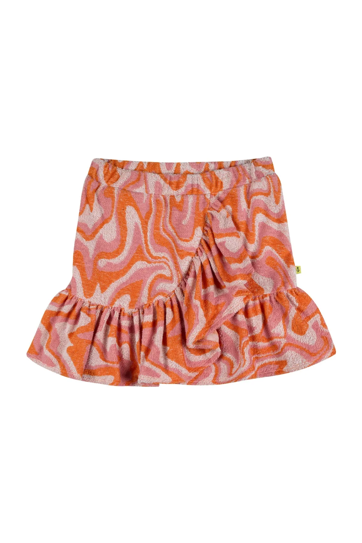 TERRY WAVY PRINT SHORT SKIRT