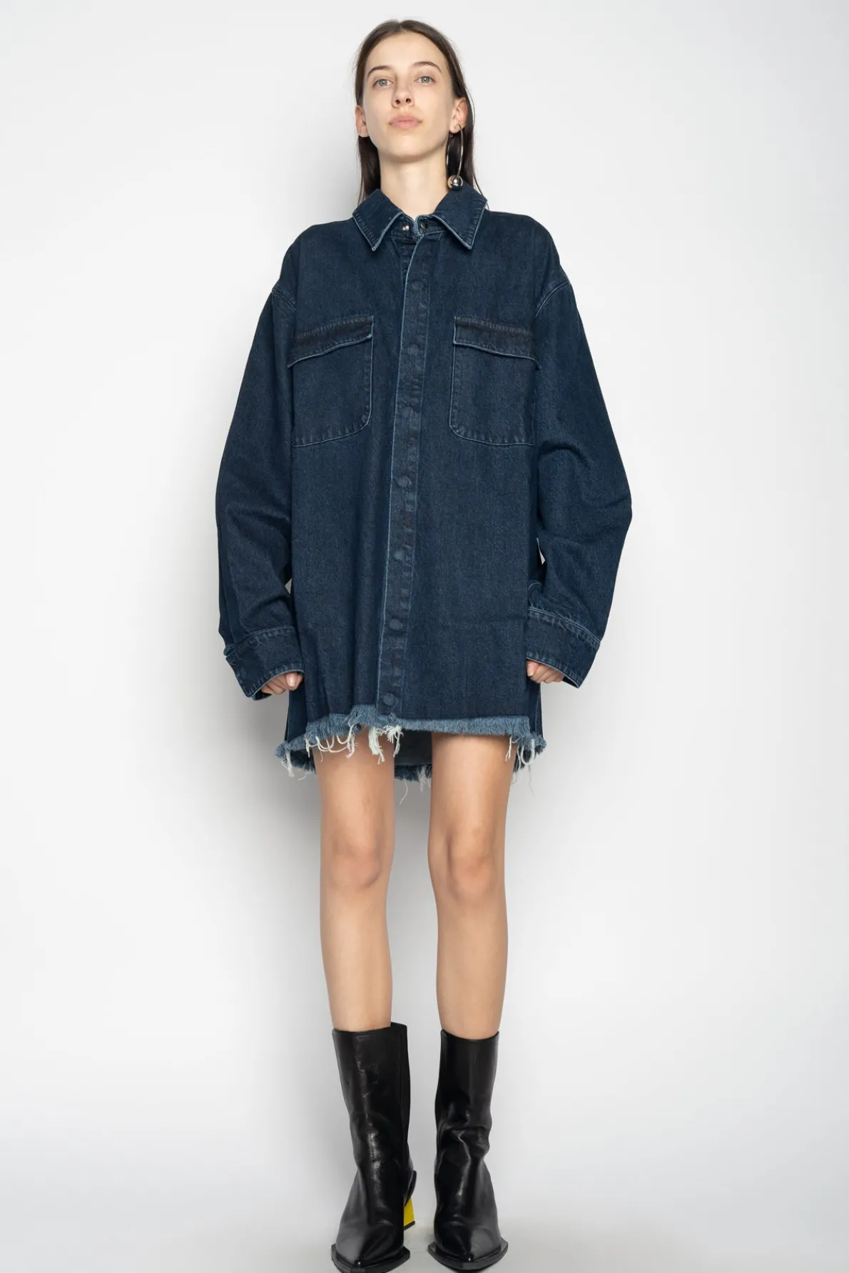 NAVY DENIM OVERSHIRT