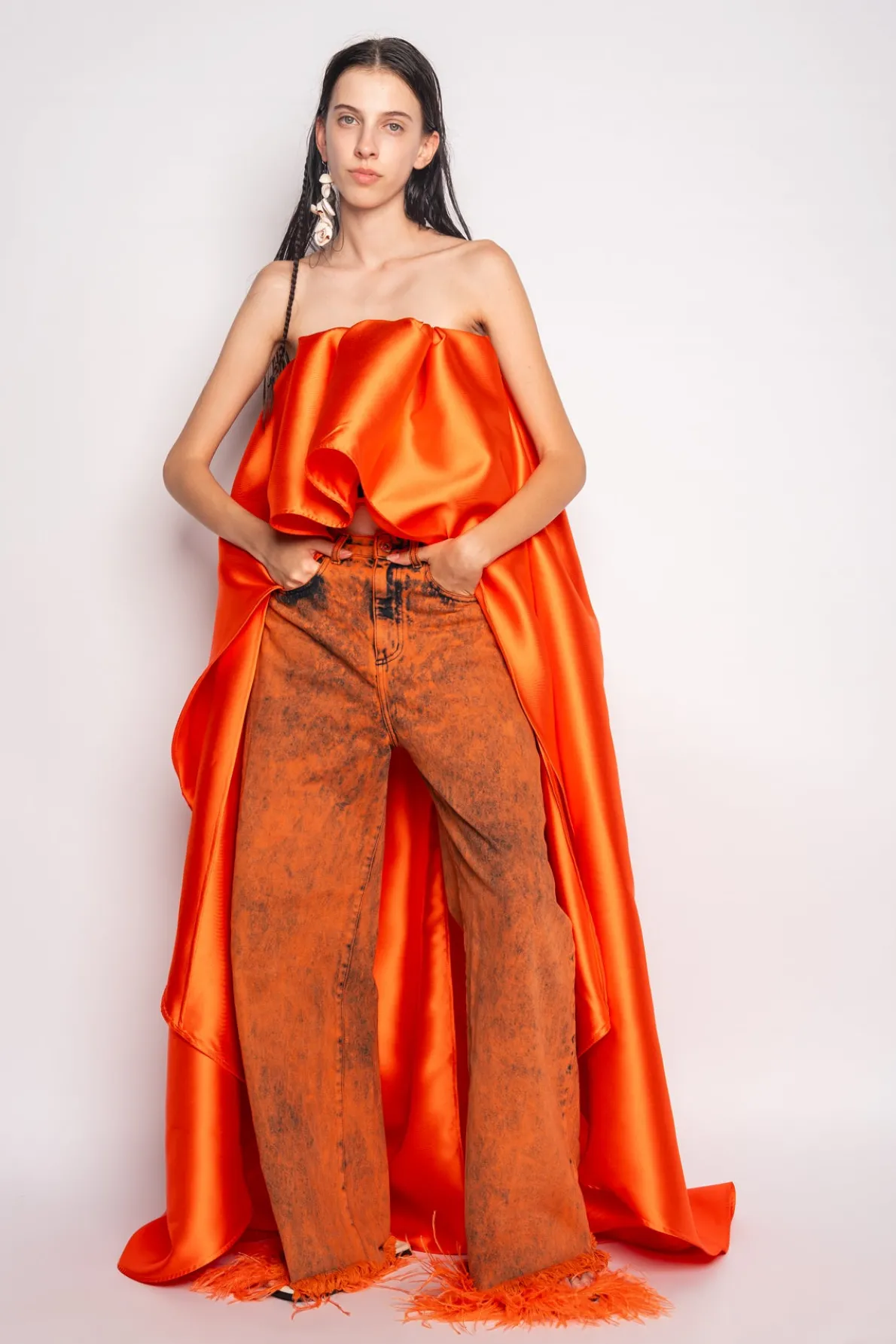 ORANGE DENIM BOYFRIENDS