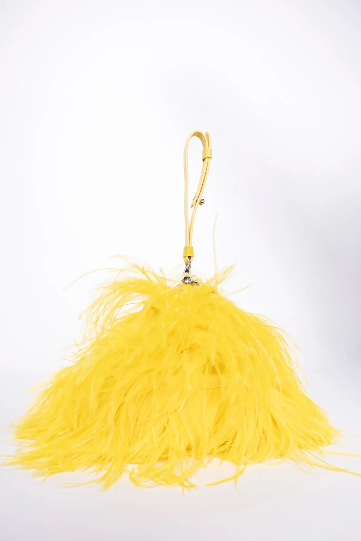 YELLOW FEATHER BAG