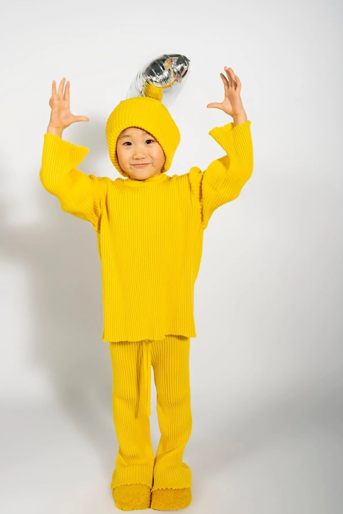 YELLOW MERINO KNIT TROUSERS