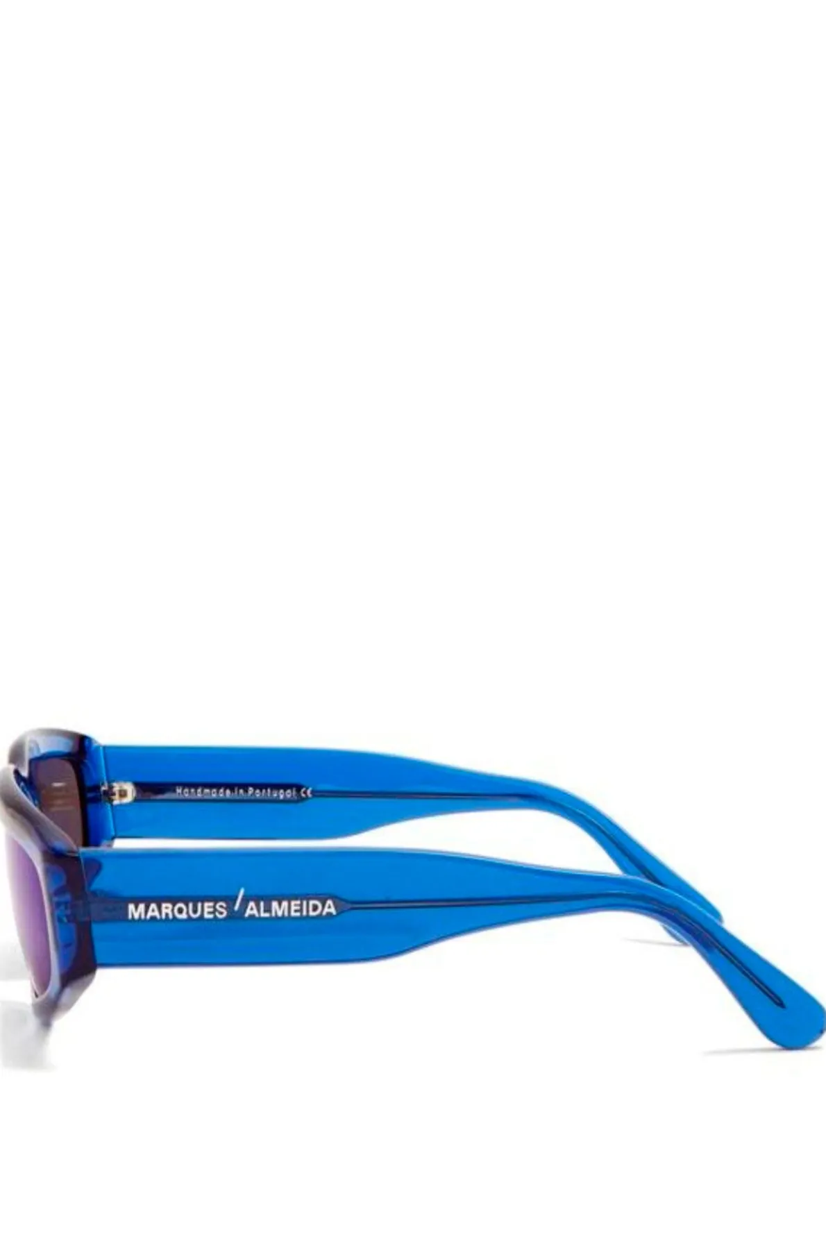 BLUE ANGULAR FRAME SUNGLASSES