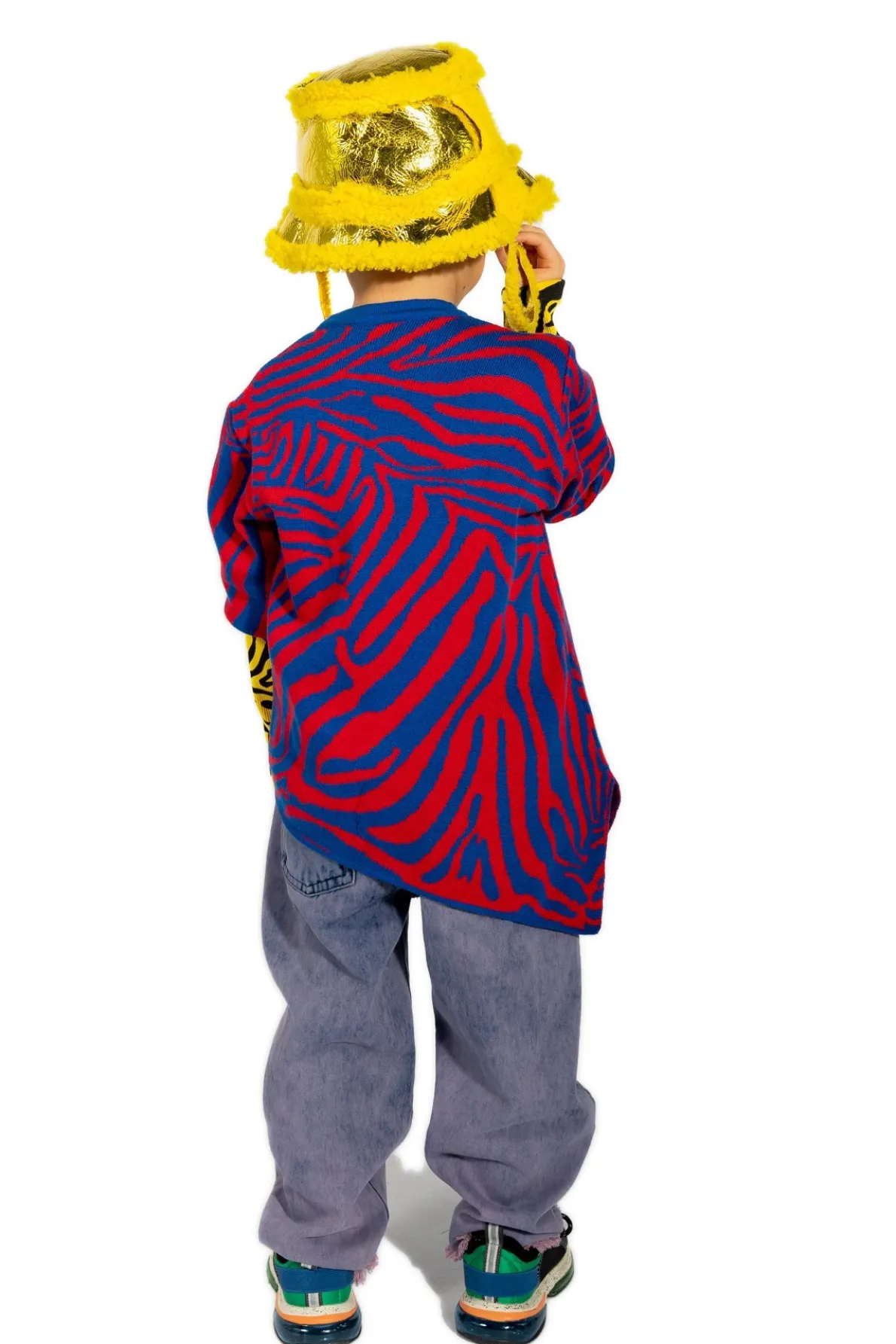 YELLOW SHINY LEATHER BUCKET HAT