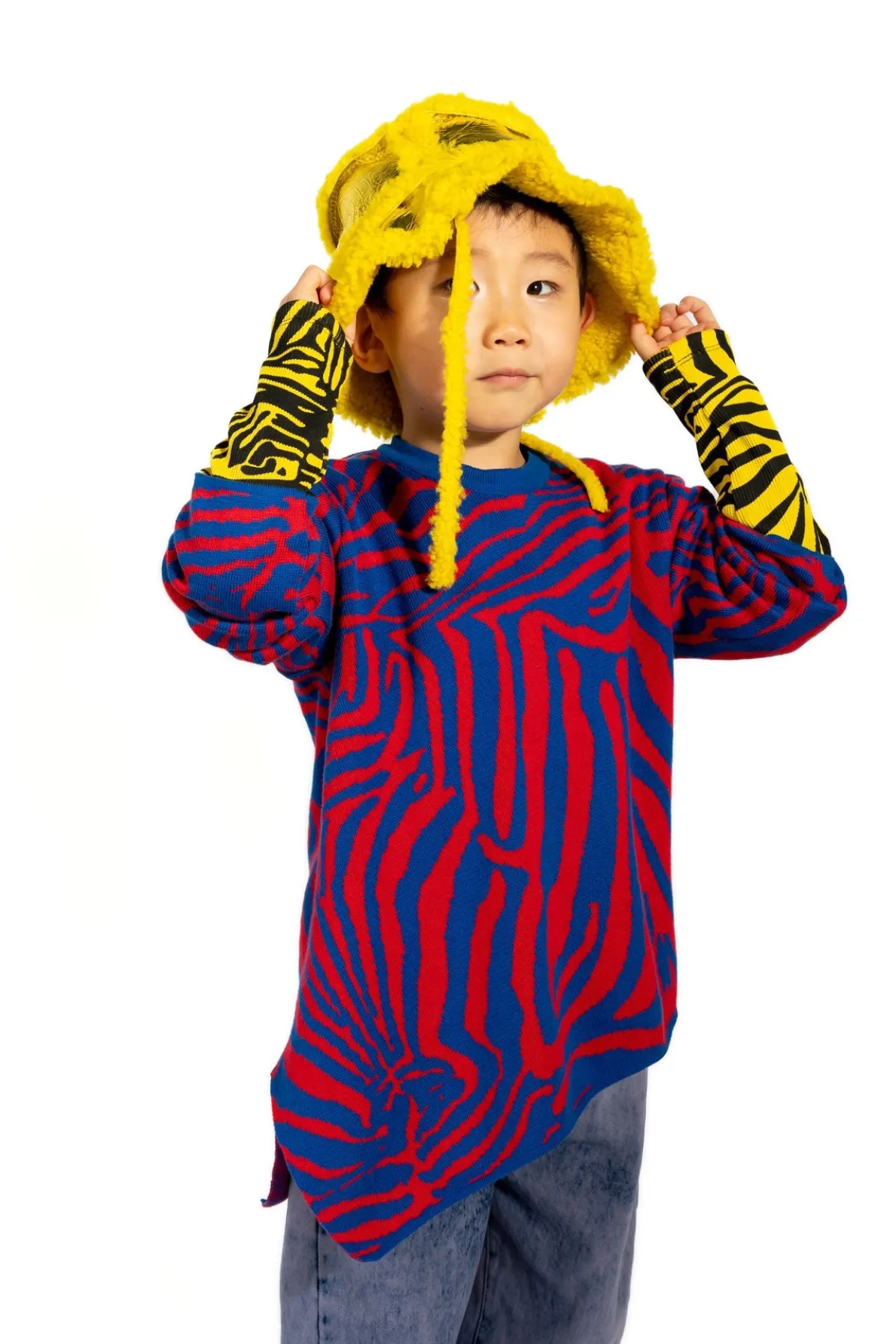 YELLOW SHINY LEATHER BUCKET HAT