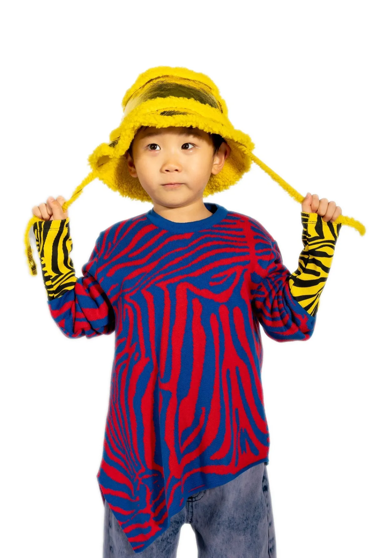 YELLOW SHINY LEATHER BUCKET HAT