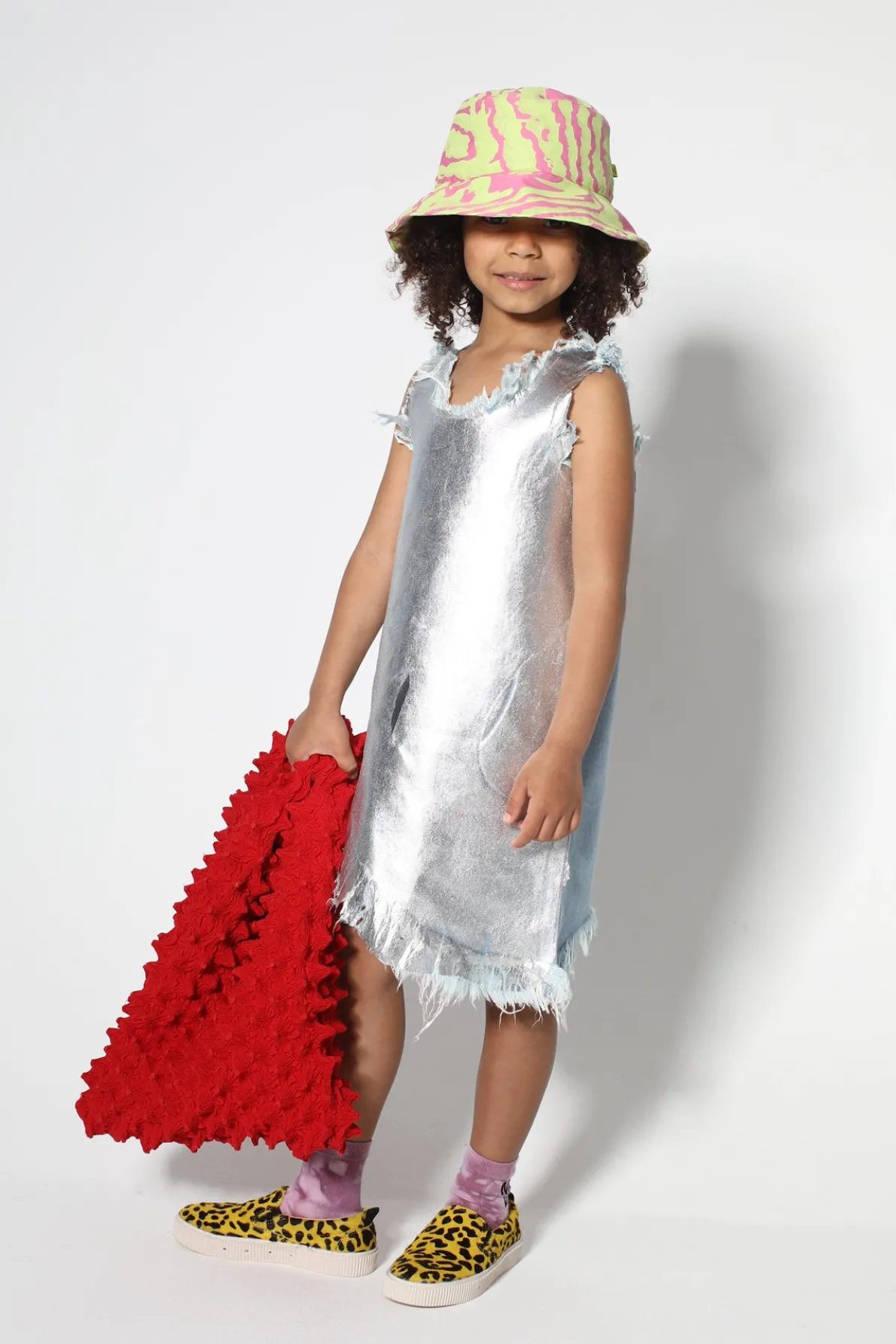 PINK AND GREEN BUCKET HAT