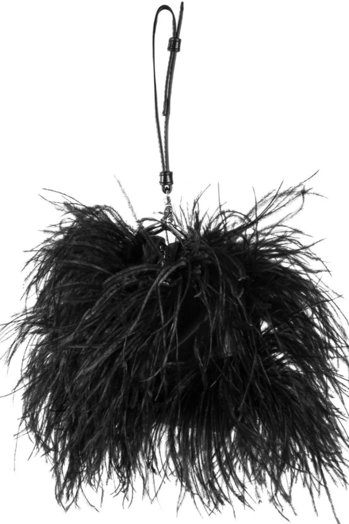 BLACK FEATHER BAG