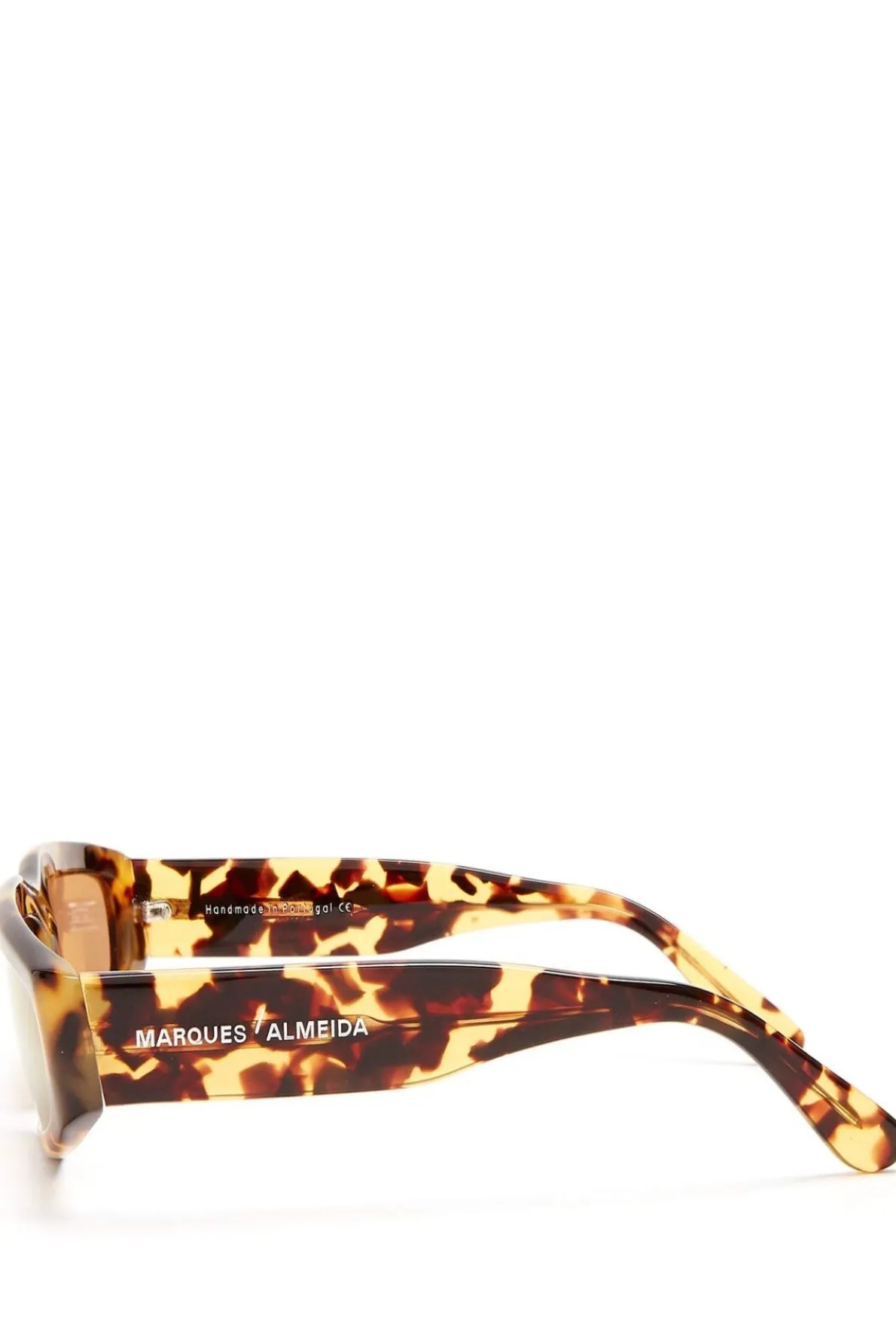 BROWN TORTOISE ANGULAR FRAME SUNGLASSES
