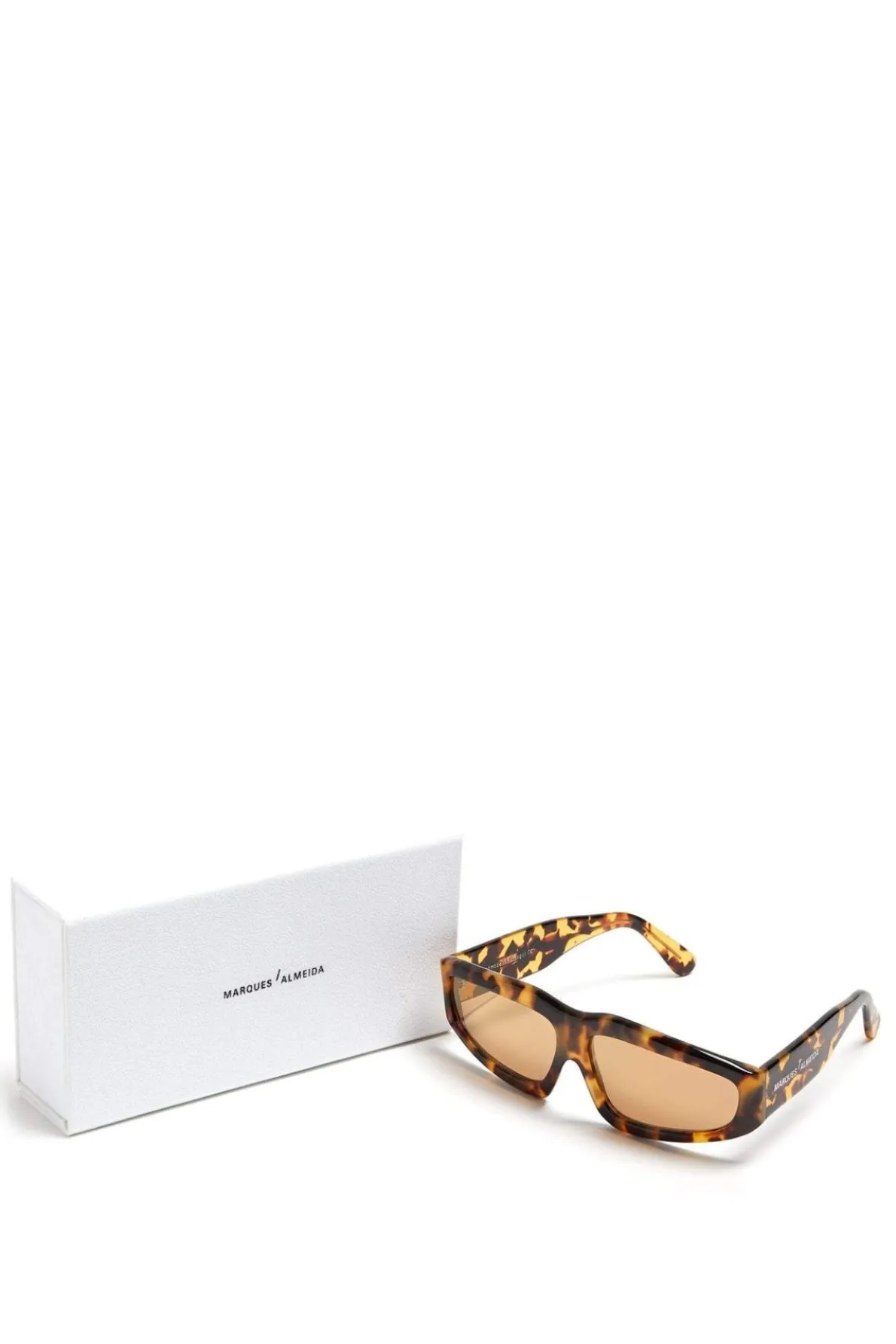 BROWN TORTOISE ANGULAR FRAME SUNGLASSES